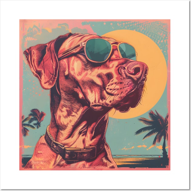 Rhodesian Ridgeback in 80's Wall Art by NatashaCuteShop